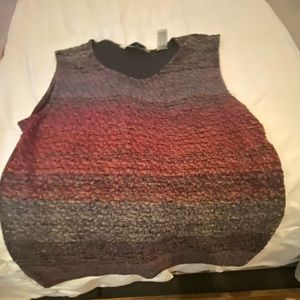 Sleeveless sweater, multicolor, size medium